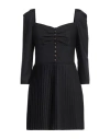 The Kooples Woman Mini Dress Black Size 2 Wool, Elastane In Black