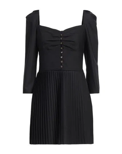 The Kooples Woman Mini Dress Black Size 2 Wool, Elastane