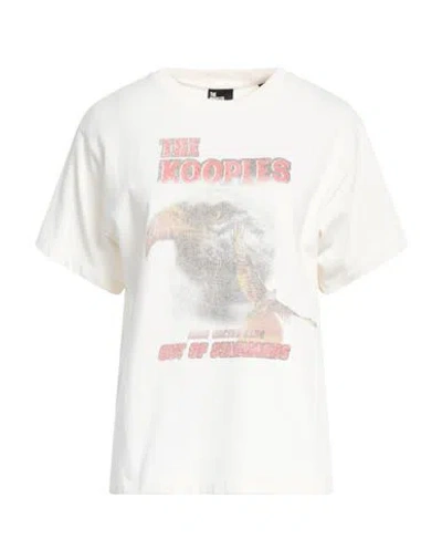 The Kooples Woman T-shirt Ivory Size 3 Cotton In White