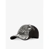THE KOOPLES THE KOOPLES WOMEN'S BLACK GRAPHIC-EMBROIDERED CURVED-PEAK COTTON CAP