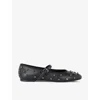 The Kooples Womens Black Studded Leather Pumps In Black