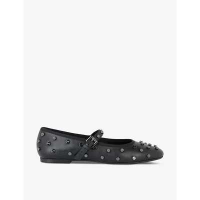 The Kooples Womens Black Studded Leather Pumps