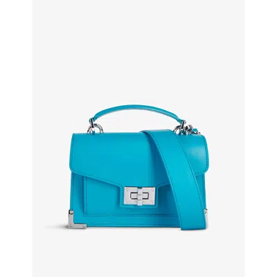 The Kooples Womens Blue Emily Nano Leather Shoulder Bag