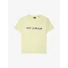 THE KOOPLES THE KOOPLES WOMEN'S BRIGHT YELLOW 'WHAT IS IT?' LOGO-PRINT COTTON-JERSEY T-SHIRT