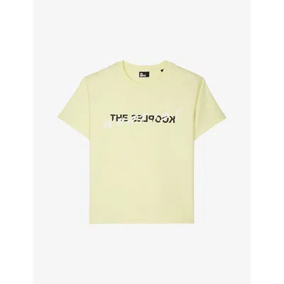 The Kooples Womens Bright Yellow 'what Is It?' Logo-print Cotton-jersey T-shirt