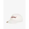 The Kooples Womens Ecr01 What Is? Logo-print Cotton Cap In Ecr01