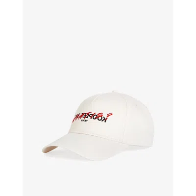 The Kooples Womens Ecr01 What Is? Logo-print Cotton Cap