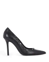 The Kooples Womens Black Stud-embellished Stiletto-heel Leather Court Shoes In Black