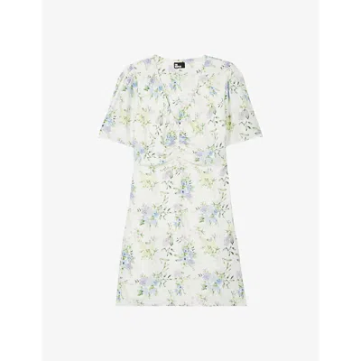 The Kooples Floral-print In Light Blue/white