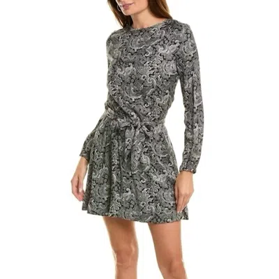 The Kooples Women's Paisley Dress In Black In Gray