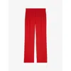 THE KOOPLES STRAIGHT-LEG HIGH-RISE WOVEN TROUSERS