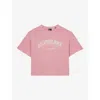 THE KOOPLES THE KOOPLES WOMENS SWEET PINK GRAPHIC-PRINT SHORT-SLEEVE COTTON T-SHIRT