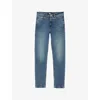 The Kooples Mid-wash Straight-leg Mid-rise Jeans In Used Rapiece