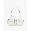 The Kooples Black Leather Amelia Bag In White
