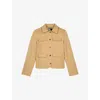 The Kooples Womens Beige Patch-pocket Boxy-fit Cotton Jacket In Beige