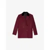 The Kooples Womens Black - Red Peak-lapel Double-breasted Houndstooth Wool Blazer In Black - Red