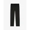 The Kooples Womens Black Drawstring-waist Straight-leg Wool Trousers In Black