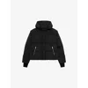 The Kooples Womens  Hooded Removable-sleeve Down Jacket In Black