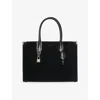 The Kooples Womens Black Ming Large Suede Tote Bag In Black