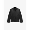 The Kooples Womens Black Patch-pocket Regular-fit Leather Shirt In Black