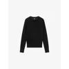 The Kooples Womens Black Round-neck Long-sleeve Wool Jumper In Black