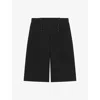 The Kooples Womens Black Short Wide-leg Wool-blend Trousers In Black