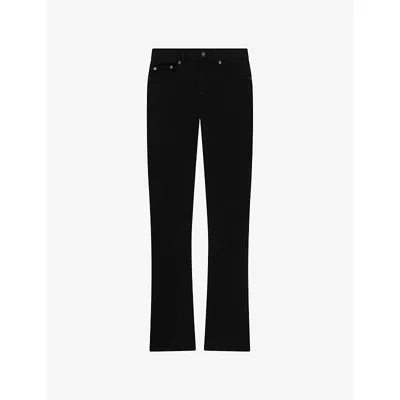 The Kooples Womens Black Slim-leg Mid-rise Stretch-denim Jeans