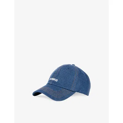 The Kooples Womens  Brand-embroidered Denim Cap