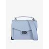 The Kooples Womens Blue Emily Logo-engraved Leather Top-handle Bag In Blue