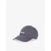 The Kooples Womens Blue Petrol Brand-embroidered Cotton Cap