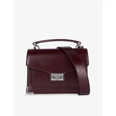 The Kooples Womens Bordeaux Emily Small Leather Bag In Burgundy