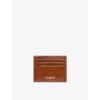 The Kooples Womens Brown Amelia Logo-embossed Leather Card Holder In Brown