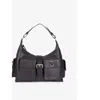 The Kooples Womens Brown Amelia Multi-pocket Leather Shoulder Bag In Brown