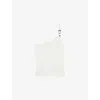 The Kooples Womens  One-shoulder Buckle-embellished Stretch-cotton Top