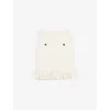 The Kooples Womens Ecru Patch-pocket Ruffled Knitted Mini Skirt In Ecru