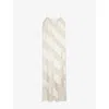 The Kooples Womens Ecru Sleeveless Babydoll Lace And Silk Maxi Dress In Ecru