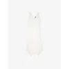 The Kooples Womens Ecru V-neck Pleated Woven Midi Dress Xs In Ecru