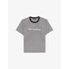 The Kooples Womens Ecru What Is Striped Cotton-jersey T-shirt In Sand