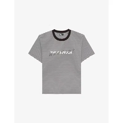 The Kooples Womens Ecru What Is Striped Cotton-jersey T-shirt In Sand