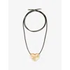 The Kooples Womens  Heart-pendant Rope Necklac In Multi