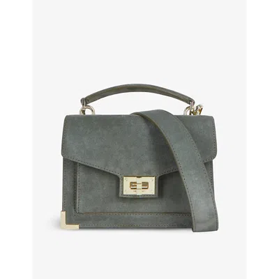 The Kooples Small Emily Suede Shoulder Bag In Neutral