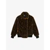 The Kooples Womens Leopard-print Double-breasted Faux-fur Jacket In Brown