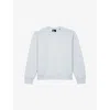 The Kooples Womens Light Blue Round-neck Relaxed-fit Cotton Sweatshirt Xs In Gray