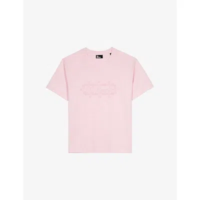 The Kooples Womens Lila Logo-embroidered Short-sleeve Cotton T-shirt