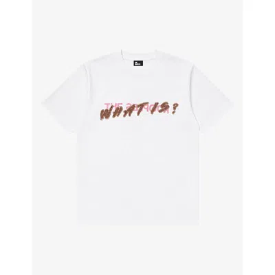 The Kooples Womens Logo-embroidered Short-sleeve Cotton T-shirt White