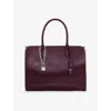 The Kooples Womens Bordeaux Ming Large Leather Tote Bag In Burgundy