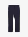 The Kooples Womens Nav03 High-rise Straight-cut Stretch-woven Trousers In Navy
