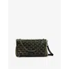 The Kooples Womens Olive Heritage Small Leather Pouch In Green