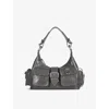 The Kooples Womens Amelia Leather Shoulder Bag Grey In Grey