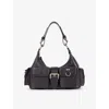 The Kooples Womens Brown Amelia Multi-pocket Leather Shoulder Bag In Brown